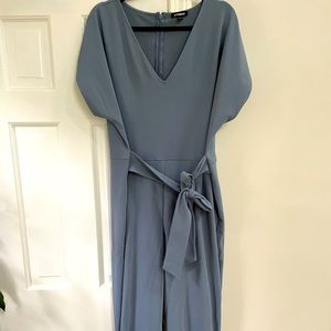 EXPRESS Slate Blue Short Sleeve Jumpsuit